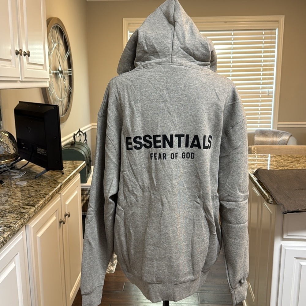 Essentials Fear of God Hoodie dark oatmeal size large - Picture 3 of 8